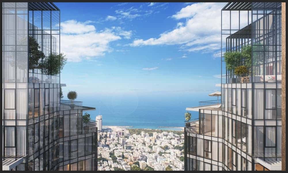 פנטהאוז עם בריכה בצפון הישן בבניין יוקרתי